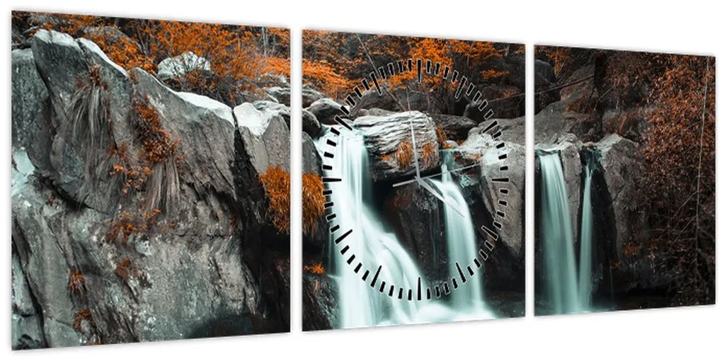 Tablou - Cascade (cu ceas) (90x30 cm)