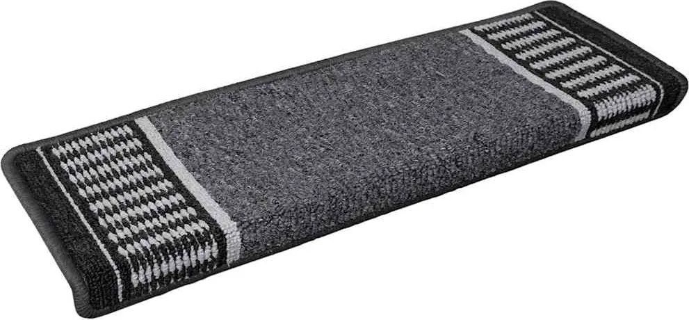 vidaXL Mochete autocolante pentru scară 15 pcs Antracit 65 x 21 x 4 cm