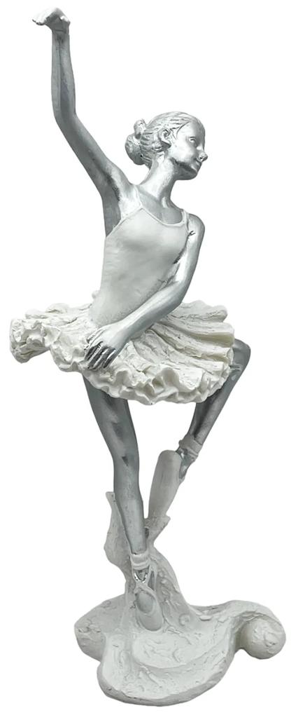 Statueta balerina GISELLE, Alb, 25cm