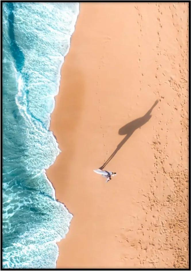Poster Imagioo Surfer On The Beach, 40 x 30 cm