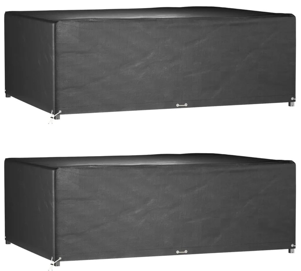 vidaXL Huse mobilă grădină, 2 buc, 12 ocheți 230x165x80cm, rectangular