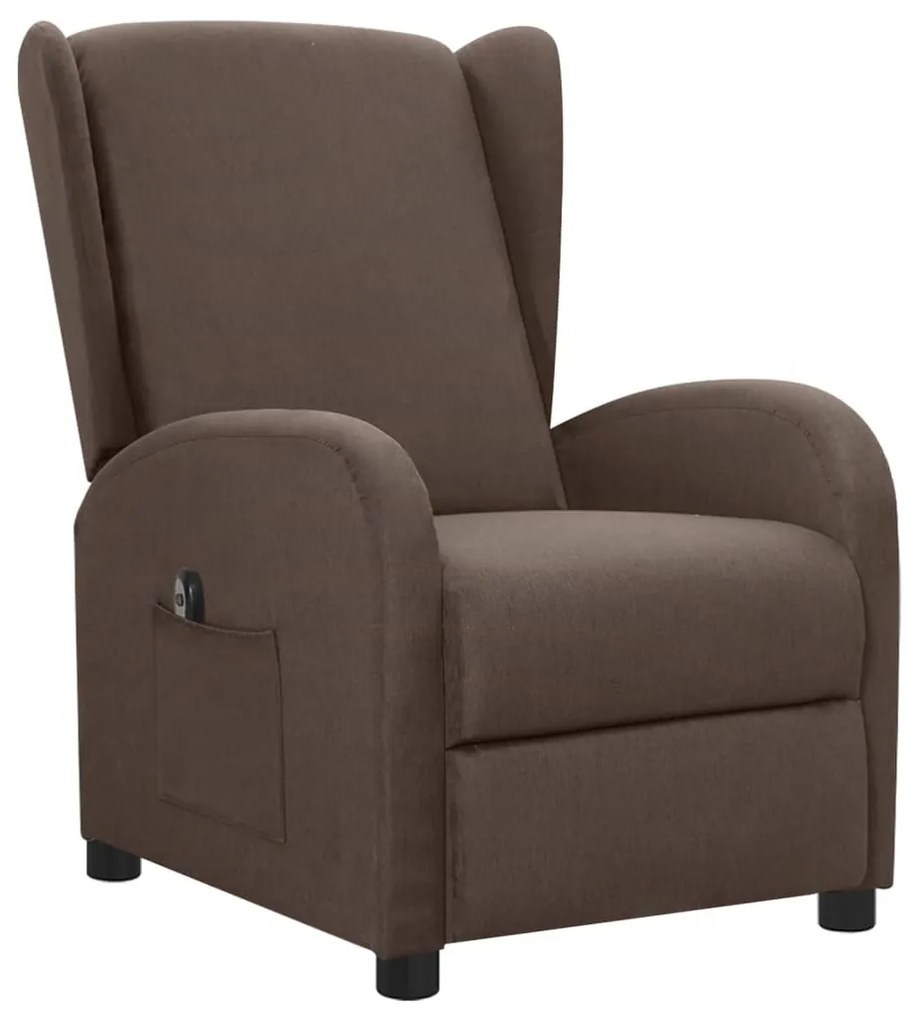 3098933 vidaXL Fotoliu rabatabil electric, gri taupe, material textil