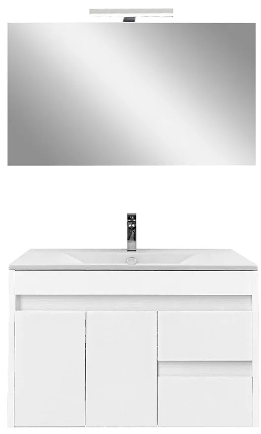 Mobilier complet de baie Luna Prime 80 alb