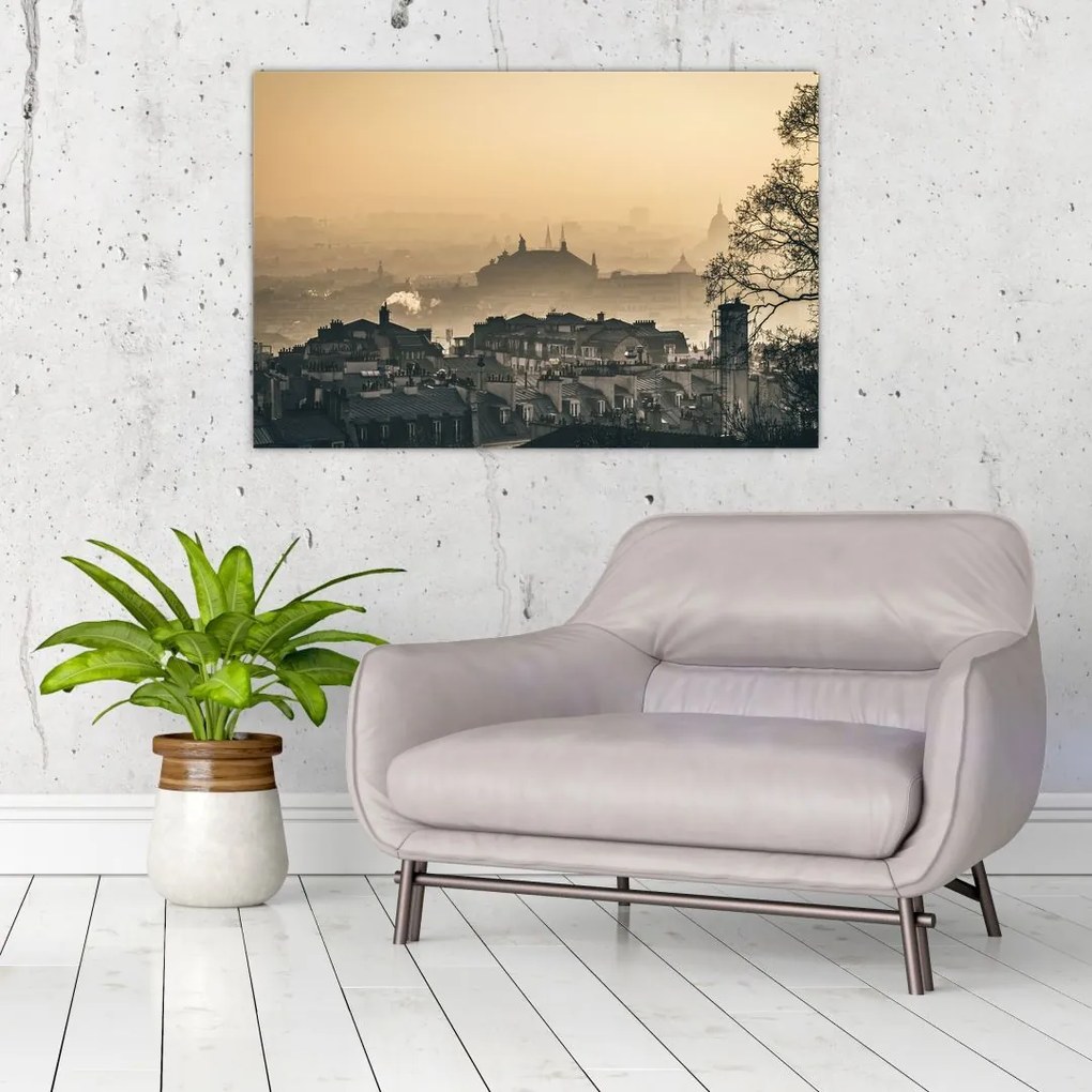 Tablou - Orașul în ceață (90x60 cm)