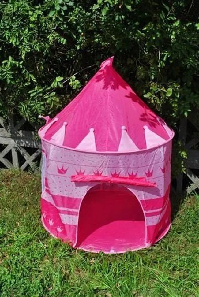 Cort de Joaca Pop-up XXL Pentru Copii NOVOKIDS™ Pink Princess, Pentru interior si exterior, Geanta transport inclusa, Dimensiuni 105X135 cm, Model