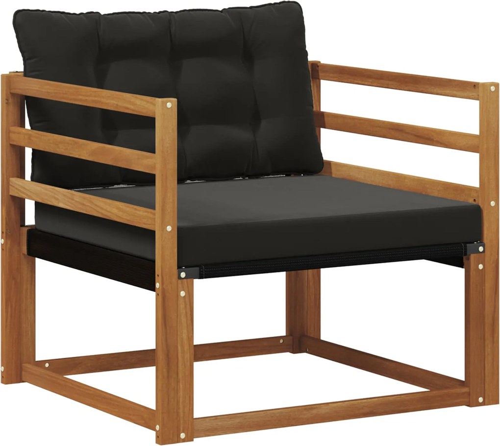 vidaXL Set de canapele de exterior Lemn solid de Acacia și Textilene