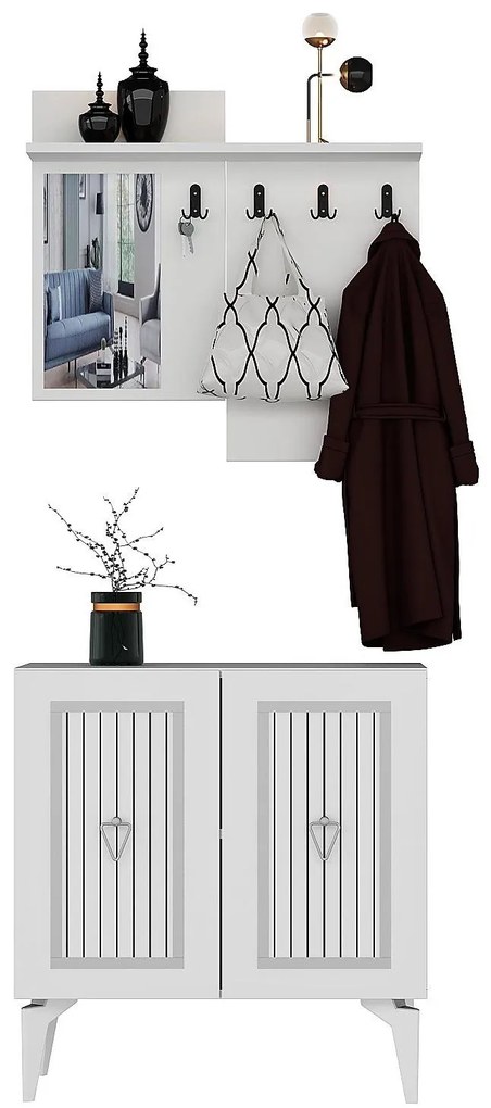 Mobilier Hol Tideno (alb + argintiu) . 1093903