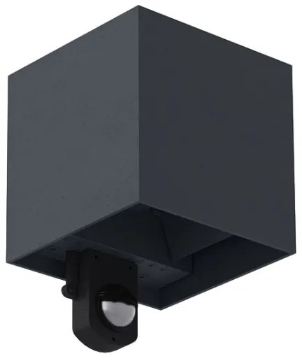 Brilagi - Aplică LED de exterior cu senzor CUBE LED/6W/230V antracit