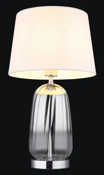 Globo 24142W - Lampă de masă CLASSY 1xE27/40W/230V alb/argintiu