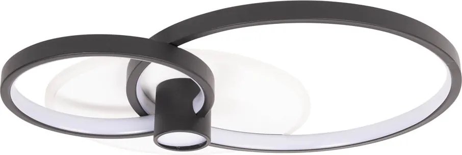 Plafoniera LED Horus Erste 65W, Design Lux Negru Auriu, Corp Iluminat Modern Geometrie 500x95mm, Lustra Premium pentru Living, Eficienta Energetica