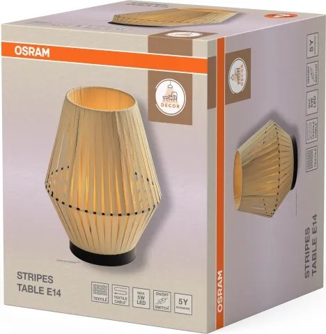 Osram - Lampă de masă DECOR STRIPES 1xE14/5W/230V bej