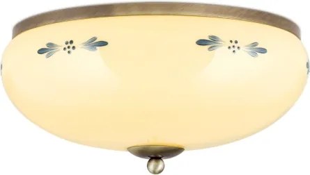 Orion - Plafonieră LANDHAUS, 3xE27/60W/230V, Ø 35 cm, bronz/bej/albastru
