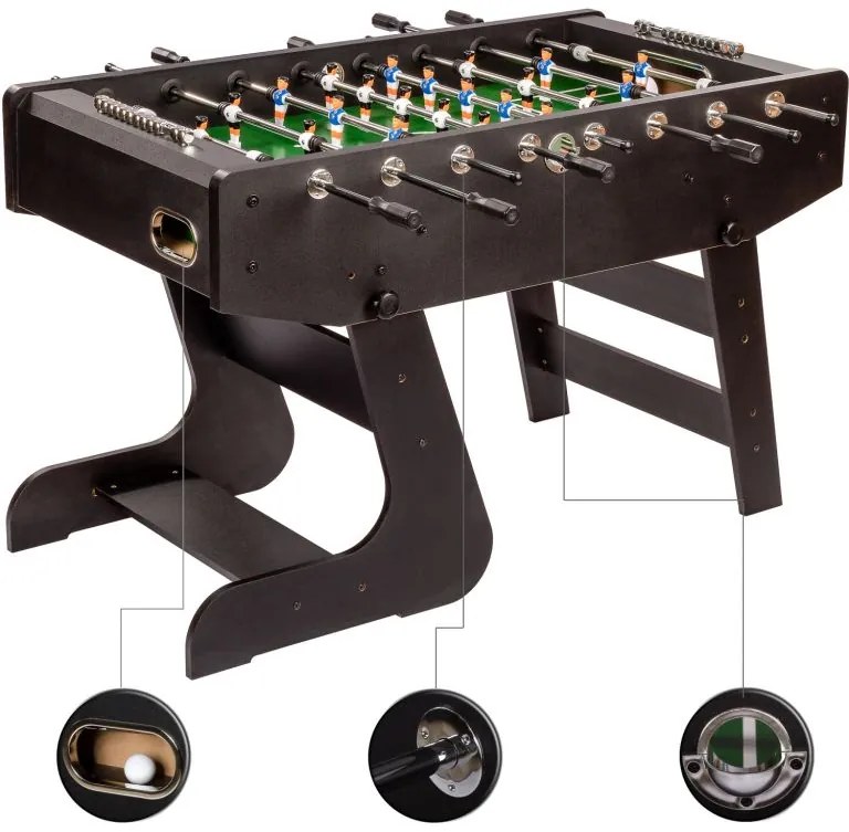 Fotbal de masă Liverpool, 141 x 125 x 89 cm, 60 kg, maro