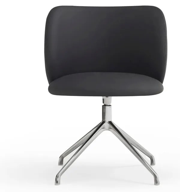 Scaun de sufragerie negru tapițat Mogi – Teulat