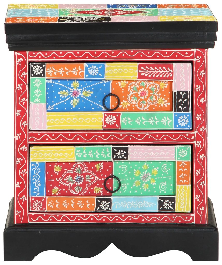 vidaXL Noptieră, multicolor, 40x35x45 cm, lemn prelucrat