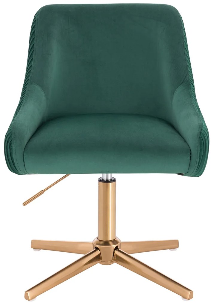 HR920CROSS Scaun Verde din Catifea cu Bază Aurie