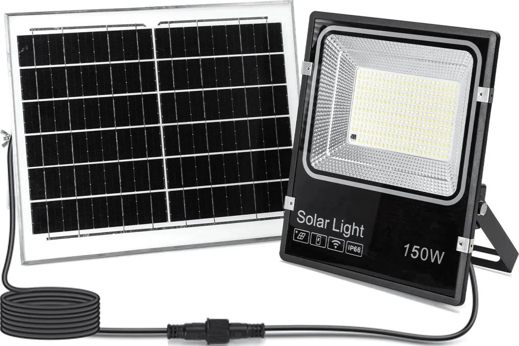 Aigostar-LED Proiector solar LED/150W/3,2V 3000mAh 3000K/4000K/6500K IP66 + telecomandă