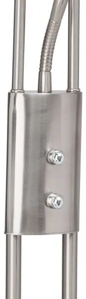 Brilliant - Lampă de podea LED reglabilă FINN, 2 x LED, 13 W, 230 V, crom mat