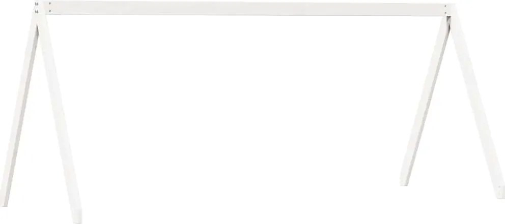 vidaXL Acoperiș Pat Copii, alb, 209x85,5x88 cm Lemn Mass Pin