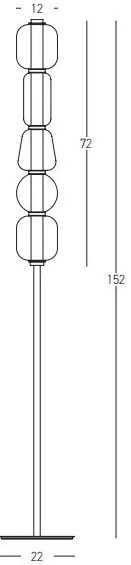 Lampadar, Lampa de podea design modern LED DECO auriu/ sampanie