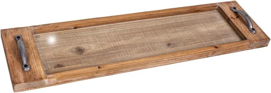 Tavă din lemn de brad Antic Line Verre, lungime 76 cm