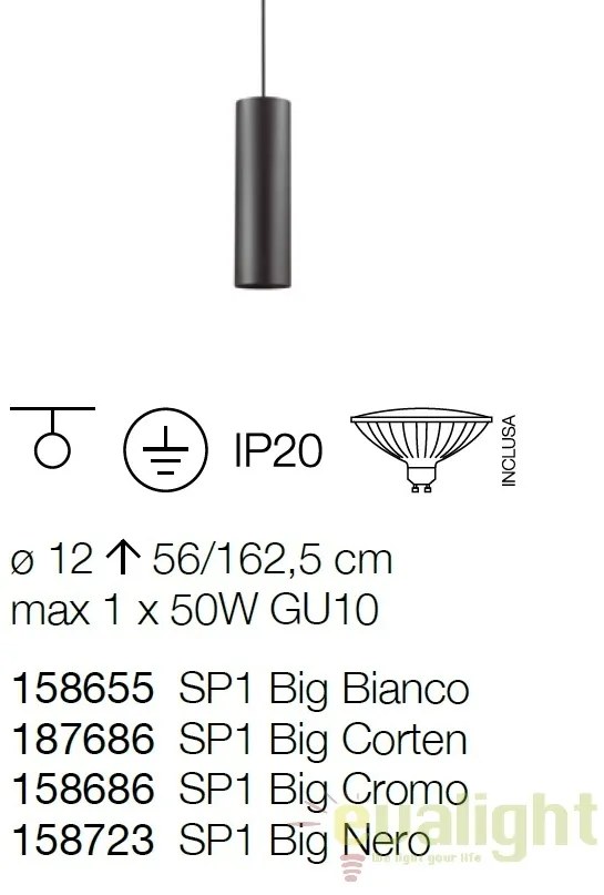 Pendul design modern minimalist LOOK SP1 BIG negru 158723