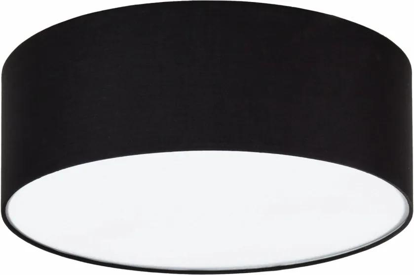 Plafoniera Summa I metal/material textil, negru, 3 becuri, diametru 50 cm, 220 V