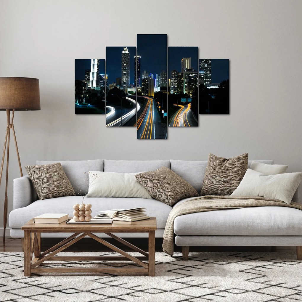 Tabloul metropolei nocturne (150x105 cm)