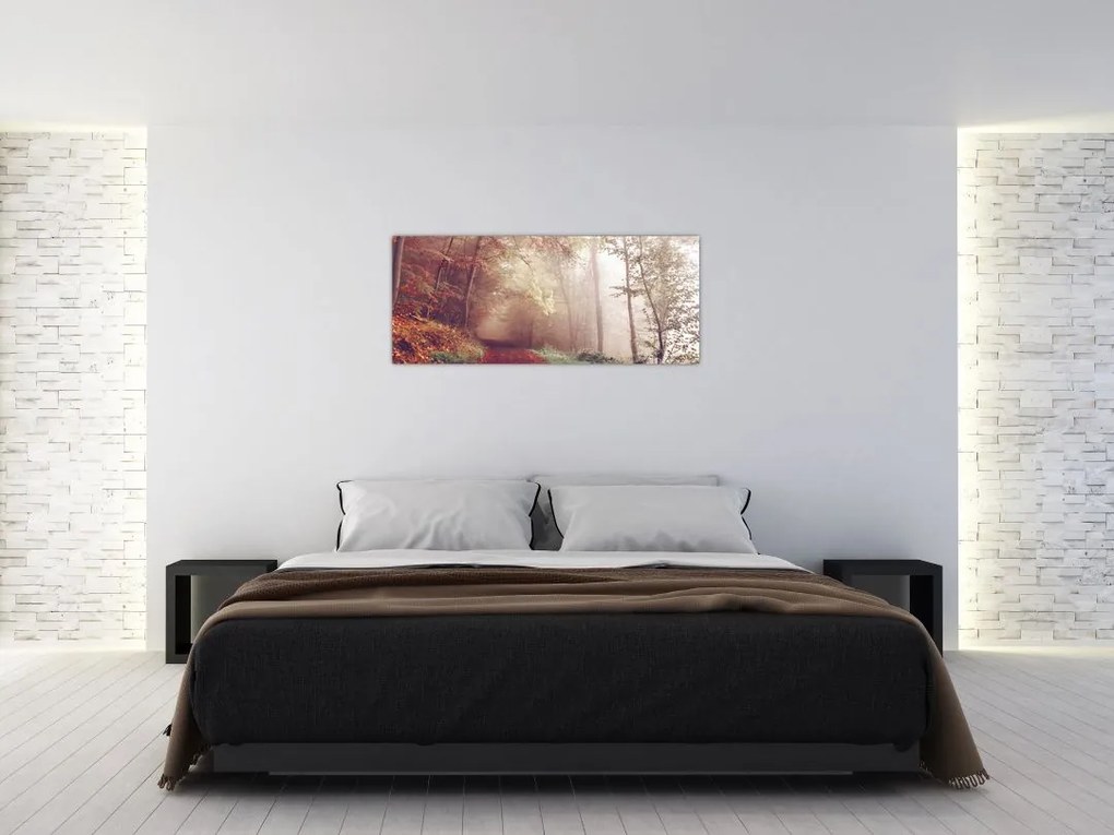 Tablou - Plimbarea de toamnă prin pădure (120x50 cm)