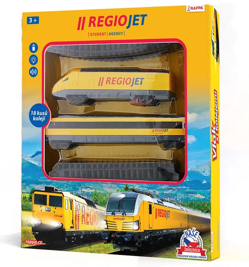 Tren Rappa RegioJet cu sunet și lumină, 53,5 cm