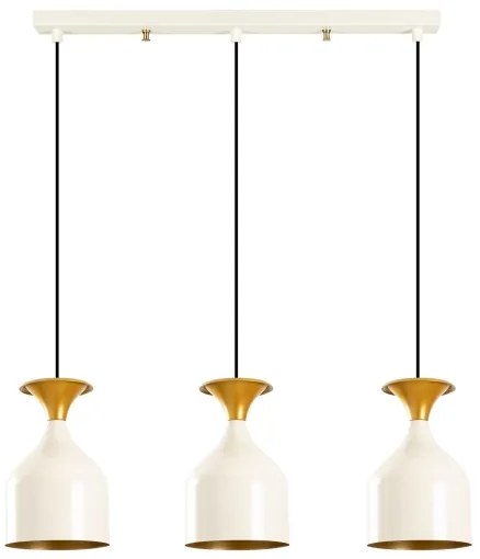 Lustră pe cablu SIVANI 3xE27/40W/230V alb/cupru