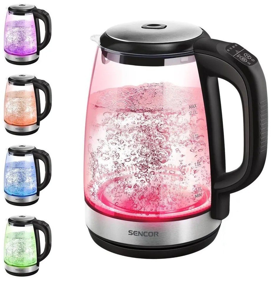 Fierbător de apă cu termoreglare 2 l 2200W/230V Sencor