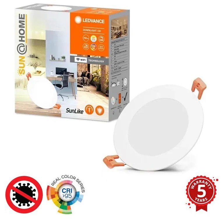 Plafonieră LED încastrată dimabilă SUN@HOME LED/8W/230V CRI 95 Wi-Fi Ledvance