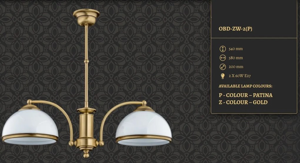 Candelabru 2 brate design clasic realizat manual OBD