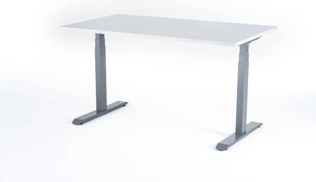 Birou reglabil electric Viva Upgrade 2.0, dual motor, 150 kg - 1400x750x18 - Gri - Gri