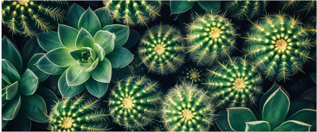 Tablou - Cactuși (120x50 cm)