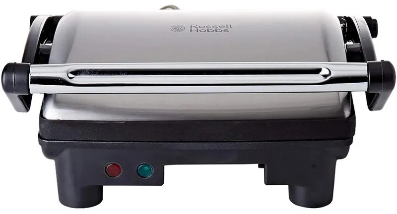 Resigilat: Aparat 3 in 1 Russell Hobbs 17888-56, Panini maker, Grill, Gratar 1800 W, Deschidere pana la 180°, Negru/Inox