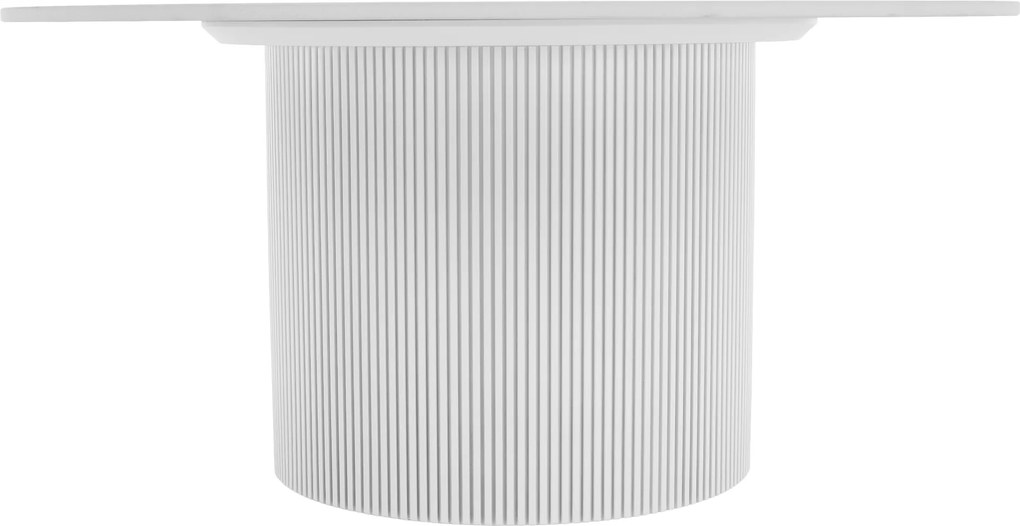 Măsuţă de cafea, marmură albă/MDF, diametru 80 cm, MAHIR TYP 1