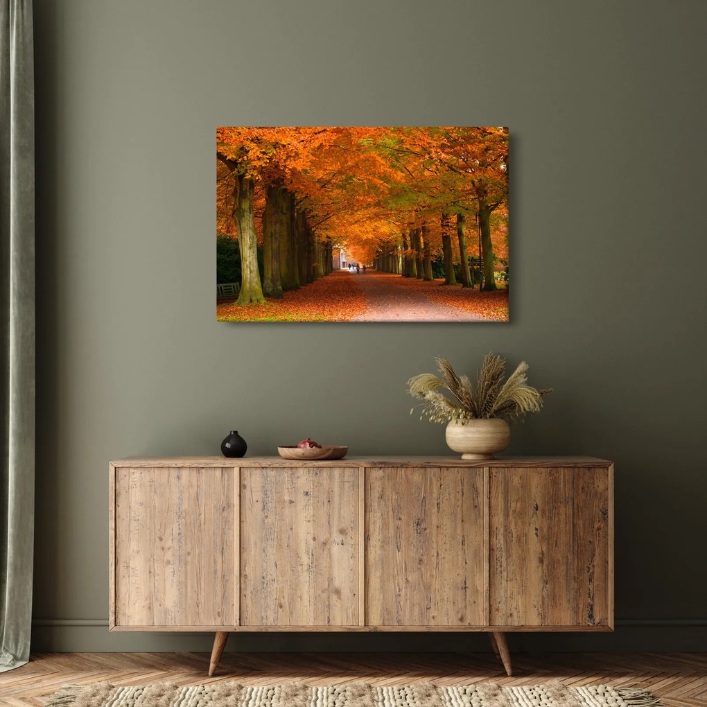 Tablou - Bulevardul de copaci în toamnă (90x60 cm)