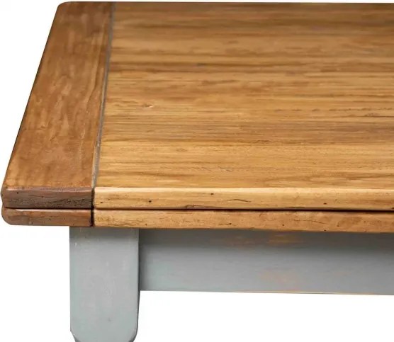 Masa extensibila, L160(290) 90 H80 cm, natur gri antic, lemn masiv