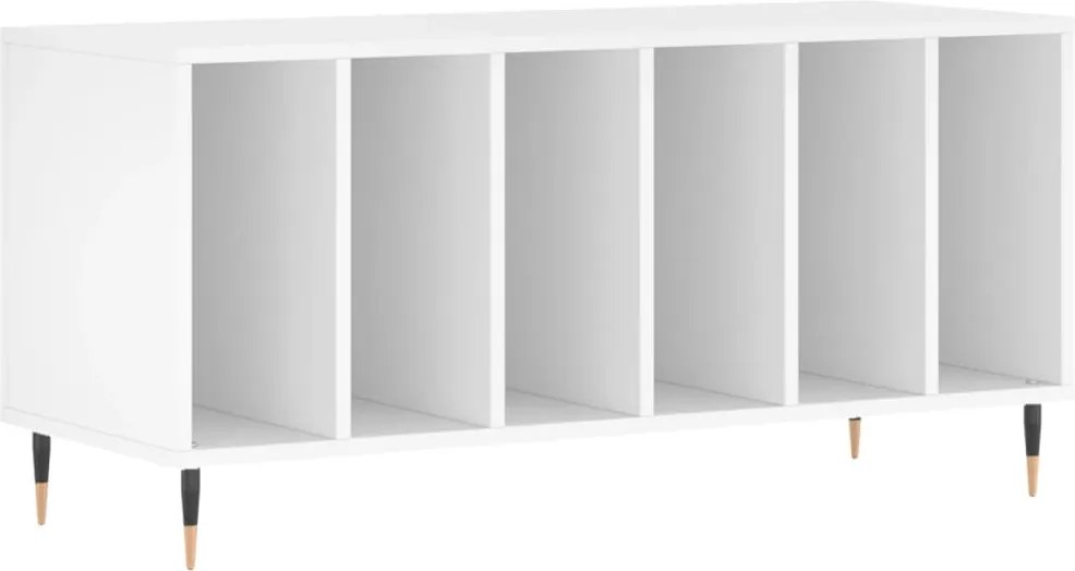 vidaXL Comodă discuri, alb, 100x38x48 cm, lemn prelucrat