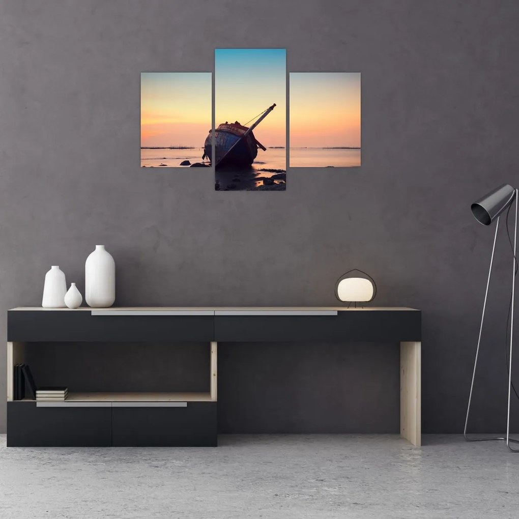 Tablou - Nava naufragiată (90x60 cm)