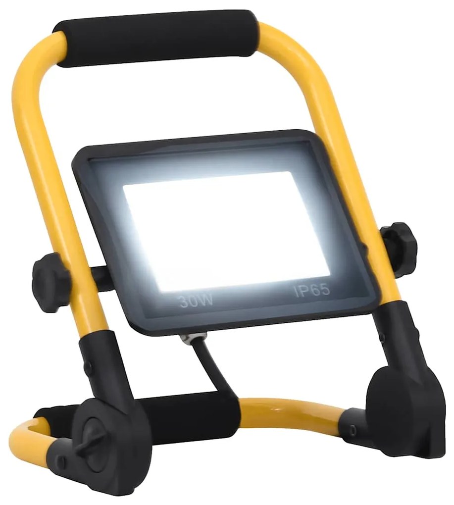vidaXL Proiector LED cu mâner, 30 W, alb rece