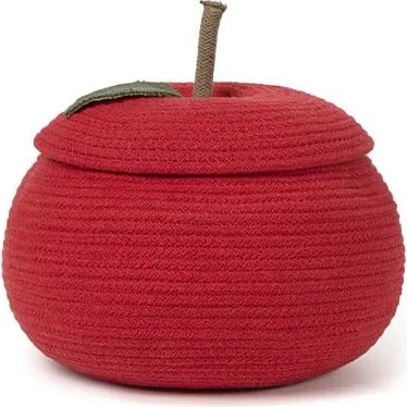 Coș de jucării pentru copii roșu din material textil ø 28x20 cm Apple – Lorena Canals