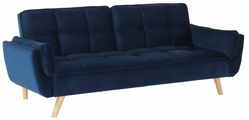 Canapea extensibila,  albastru regal stejar, FILEMA