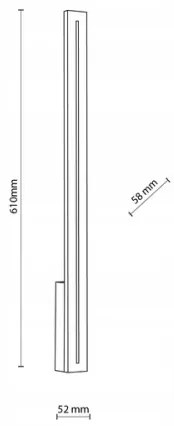 Aplică LED de exterior LINEA LED/12W/230V IP65 61 cm antracit