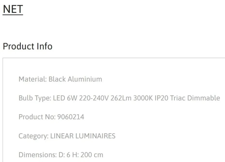 Pendul LED design minimalist NET negru