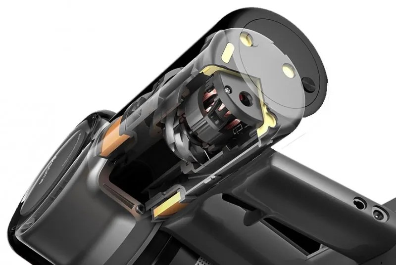 Aspirator vertical Dreame V11 VVN6, 450W, 150AW, 25000Pa, 125000 rpm, 0.5 l, 3 moduri, 90 min, OLED, HEPA, Indicatori, Gri/roșu