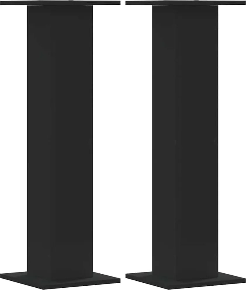 vidaXL Suporturi de plante, 2 buc., negru, 30x30x95 cm, lemn prelucrat