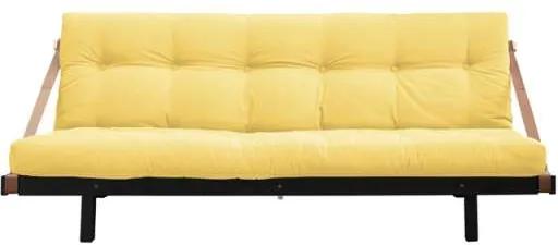 Canapea extensibilă textil galben Jump Black